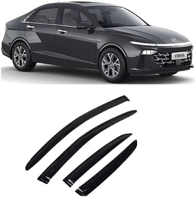MOTOSHIELD For Non-convertibles Front, Rear Wind Deflector(Tinted Hyundai Verna)