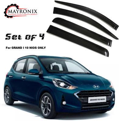 Mayronix For Non-convertibles Front, Rear Wind Deflector(Tinted HYUNDAI Grand I10 Nios Asta 1.2 Kappa VTVT)