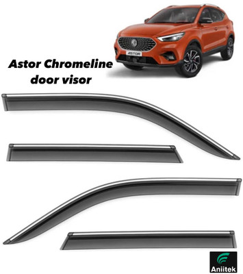 ANiiTEK For Non-convertibles Rear, Front Wind Deflector(Tinted MG Astor)