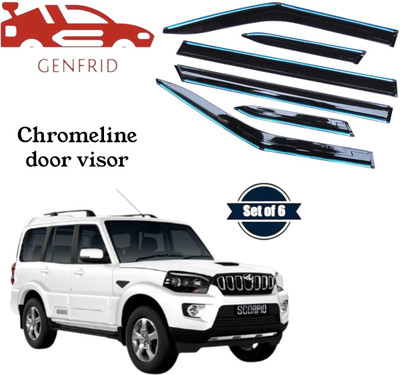 GENFRID For Non-convertibles Front, Rear Wind Deflector(Tinted Mahindra Scorpio)