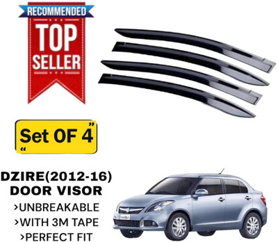 Kingway For Non-convertibles Front, Rear Wind Deflector(Tinted NA Swift Dzire ZXI 1.2 Petrol)