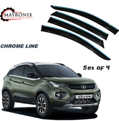 Mayronix For Non-convertibles Front, Rear Wind Deflector(Tinted Tata Nexon)