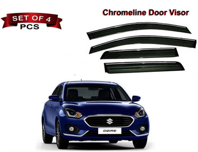 motobridge For Front, Rear Wind Deflector(Tinted Maruti New Dzire)