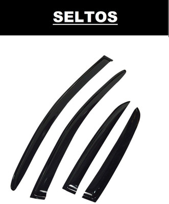 Autoxygen For Non-convertibles Front, Rear Wind Deflector(Kia Seltos GTK 1.4)