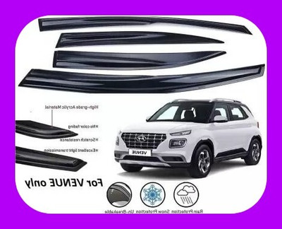 ANiiTEK For Non-convertibles Rear, Front Wind Deflector(Tinted HYUNDAI Venue E Petrol)
