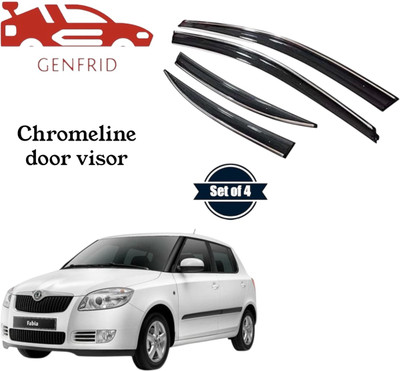 GENFRID For Non-convertibles Front, Rear Wind Deflector(Tinted Skoda Fabia)