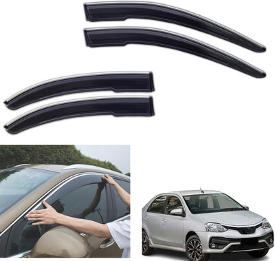 PEEPS STORE For Non-convertibles Front, Rear Wind Deflector(Tinted Toyota Etios J)