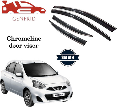 GENFRID For Non-convertibles Front, Rear Wind Deflector(Tinted Nissan Micra)