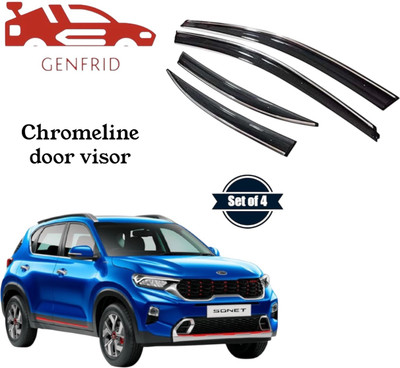GENFRID For Non-convertibles Rear, Front Wind Deflector(Tinted Kia Sonet)