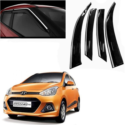 Ds enterprise For Non-convertibles Front, Rear Wind Deflector(Tinted HYUNDAI Grand i10)