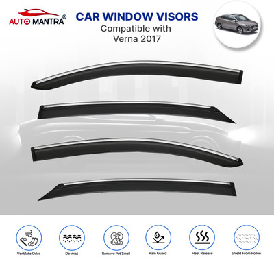 AUTOMANTRA For Non-convertibles Rear Wind Deflector(Tinted HYUNDAI Verna)