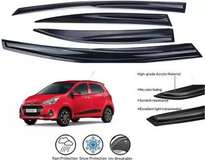 ANiiTEK For Non-convertibles Front, Rear Wind Deflector(Tinted HYUNDAI i10)