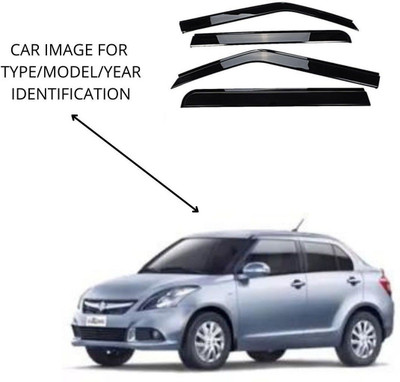 motobridge For Non-convertibles Front, Rear Wind Deflector(Tinted Maruti Swift Dzire)