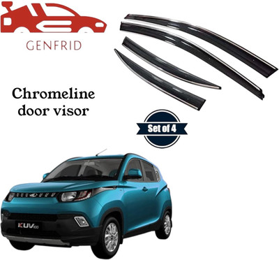 GENFRID For Non-convertibles Front, Rear Wind Deflector(Tinted Mahindra KUV100)