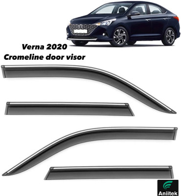 ANiiTEK For Non-convertibles Rear, Front Wind Deflector(Tinted HYUNDAI Verna CRDi 1.6 E)