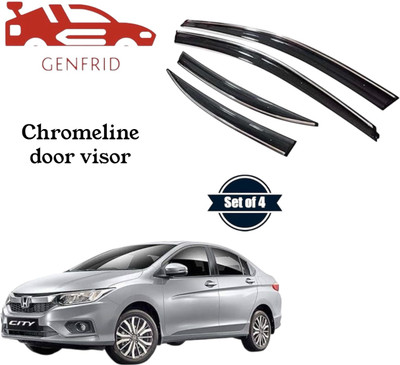 GENFRID For Non-convertibles Front Wind Deflector(Tinted Honda City)