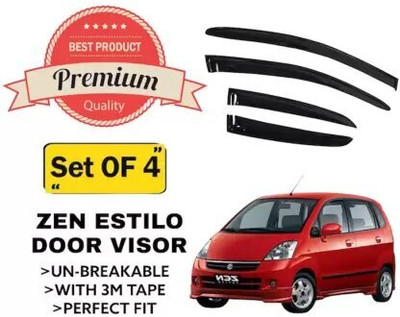 ANiiTEK For Non-convertibles Front, Rear Wind Deflector(Tinted Maruti Zen Estilo)