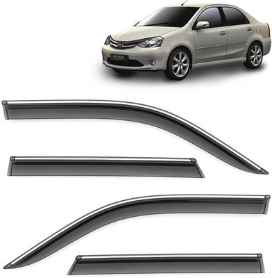 Kingsway For Non-convertibles Front, Rear Wind Deflector(Tinted Toyota Etios)
