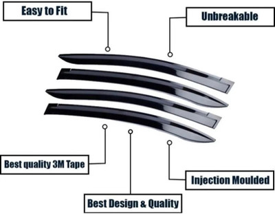 ANiiTEK For Rear, Front Wind Deflector(Tinted Maruti WagonR)