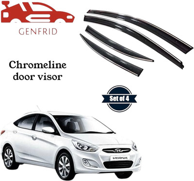 GENFRID For Non-convertibles Front Wind Deflector(Tinted HYUNDAI Verna 1.4 CRDi)