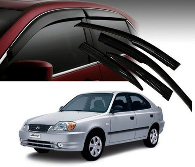 motobridge For Non-convertibles Front, Rear Wind Deflector(Tinted HYUNDAI Accent)