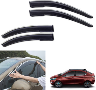 PEEPS STORE For Non-convertibles Front, Rear Wind Deflector(Tinted Tata Tigor)