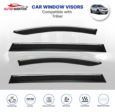 AUTOMANTRA For Non-convertibles Rear Wind Deflector(Tinted Renault Triber RXE)