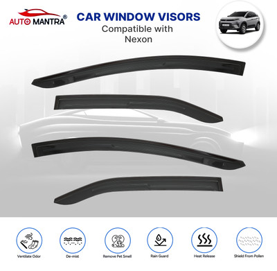AUTOMANTRA For Non-convertibles Rear Wind Deflector(Tinted Tata Nexon)