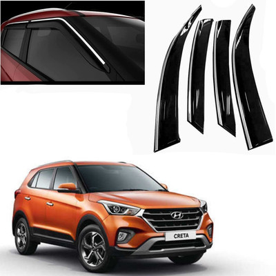 Ds enterprise For Non-convertibles Front, Rear Wind Deflector(Tinted Hyundai Creta)