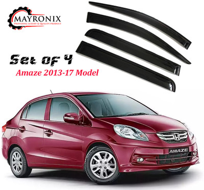Mayronix For Non-convertibles Front, Rear Wind Deflector(Tinted Honda Amaze EX, Amaze E Petrol, Amaze VX Petrol)