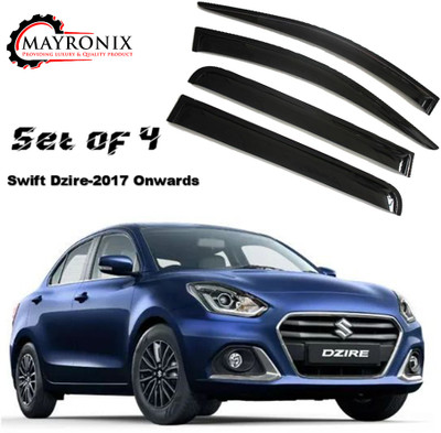 Mayronix For Non-convertibles Front, Rear Wind Deflector(Tinted Maruti Swift Dzire LX, Swift Dzire LDI)
