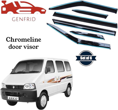 GENFRID For Non-convertibles Front, Rear Wind Deflector(Tinted Maruti Eeco)
