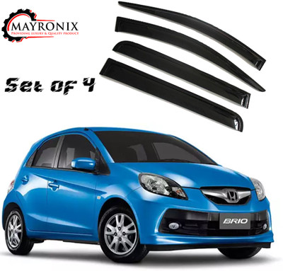 Mayronix For Non-convertibles Front, Rear Wind Deflector(Tinted Honda Brio)