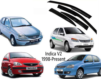 motobridge For Convertibles Front, Rear Wind Deflector(Tinted Tata Indica V2)