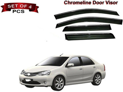 motobridge For Front, Rear Wind Deflector(Tinted Toyota Etios)