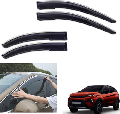 motobridge For Non-convertibles Front, Rear Wind Deflector(Tinted Tata Nexon EV XZ Plus LUX)
