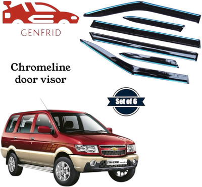 GENFRID For Non-convertibles Front, Rear Wind Deflector(Tinted Chevrolet Tavera)