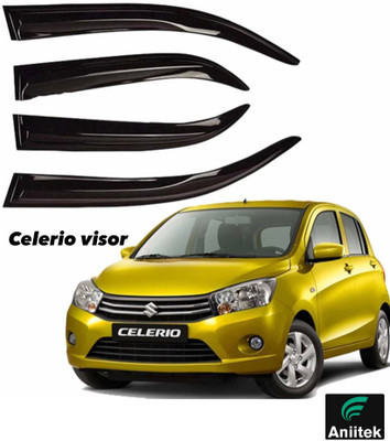 ANiiTEK For Non-convertibles Rear, Front Wind Deflector(Tinted Maruti Celerio)