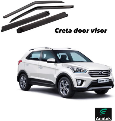 ANiiTEK For Non-convertibles Rear, Front Wind Deflector(Tinted Hyundai Creta)