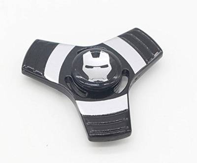 RVM Toys Iron Man Black Tri Hand Fidget Metal Spinner Long Time Stress Relieve Focus Toy