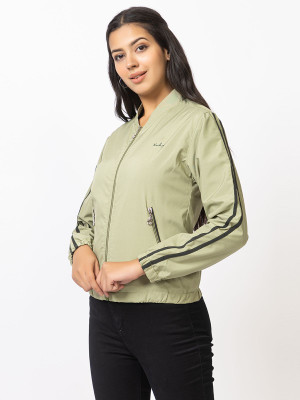 Xohy Solid Women Wind Cheater