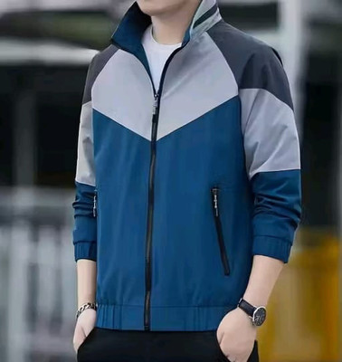kloveri Solid Men Wind Cheater