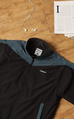 Dollar Lightweight Open Front Colorblock Men Wind Cheater
