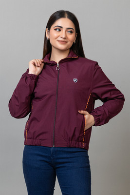 Yaqr Women Crop Windcheater Jacket Solid Women Wind Cheater