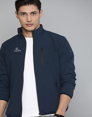 Yaqr Men Solid Windcheater Jacket with 3 Zipper Pockets | Windproof Wear Solid Men Wind Cheater