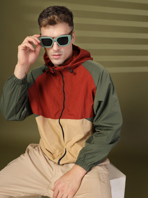 CHKOKKO MENWC11 Self Design Men Wind Cheater