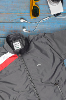 Dollar Lightweight Open Front Colorblock Men Wind Cheater