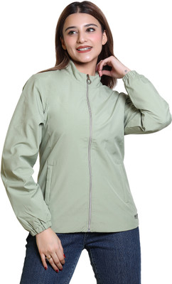 FASHIONLINE BY AZF Trendy zipper windcheater jacket Solid Women Wind Cheater