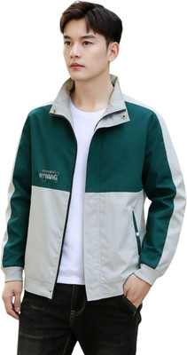 AZYHUB Men Colorblock Casual Jacket Printed Men Wind Cheater
