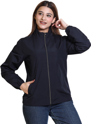 AZF Stylish Zipper Windcheater Jacket Solid Women Wind Cheater